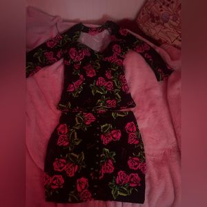 Betsy Johnson, floral print, formal work, two piece. NEVER WORN